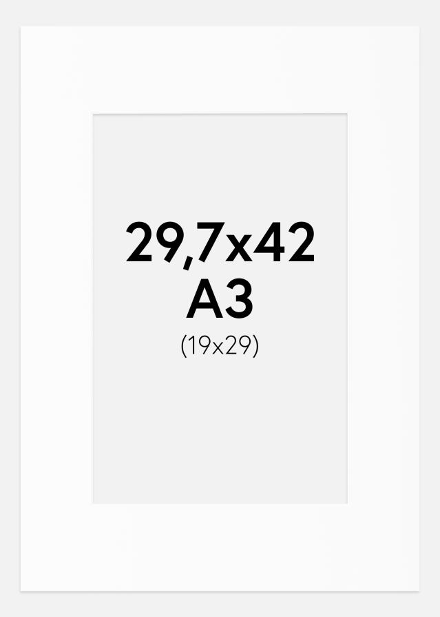 Πασπαρτού Λευκό Πρότυπο Λευκό πυρήνας A3 29,7x42 cm (19x29)