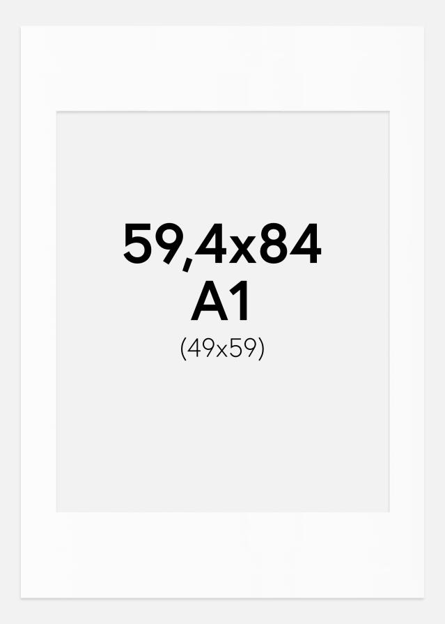 Πασπαρτού Λευκό Πρότυπο Λευκό πυρήνας A1 59,4x84,1 cm (49x59)