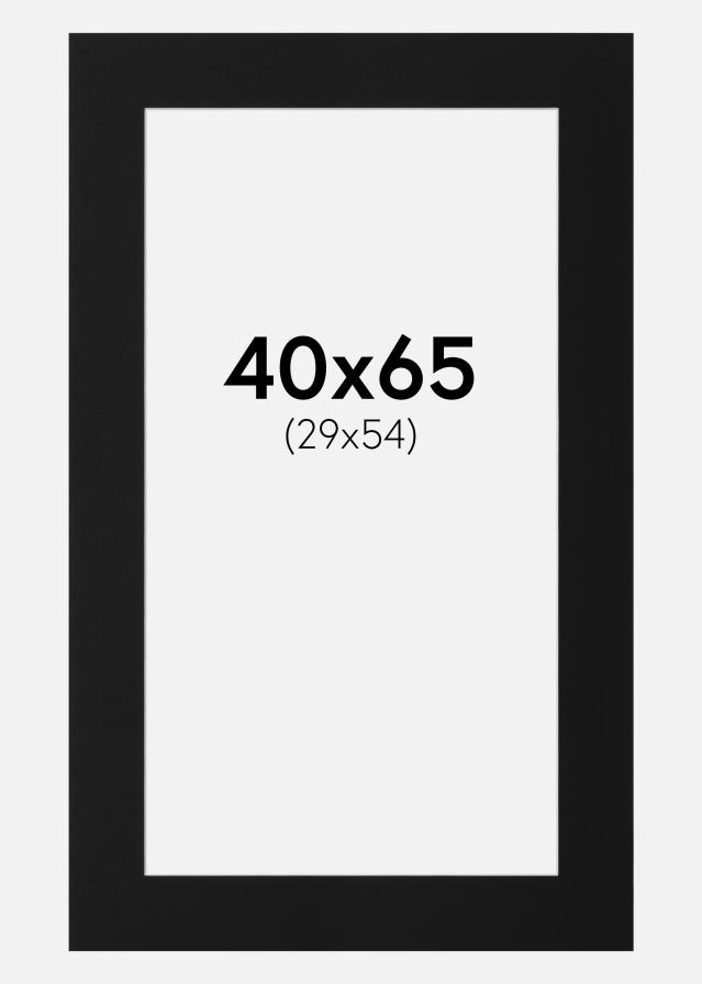 Πασπαρτού Μαύρο Πρότυπο (Λευκός Πυρήνας) 40x65 cm (29x54)