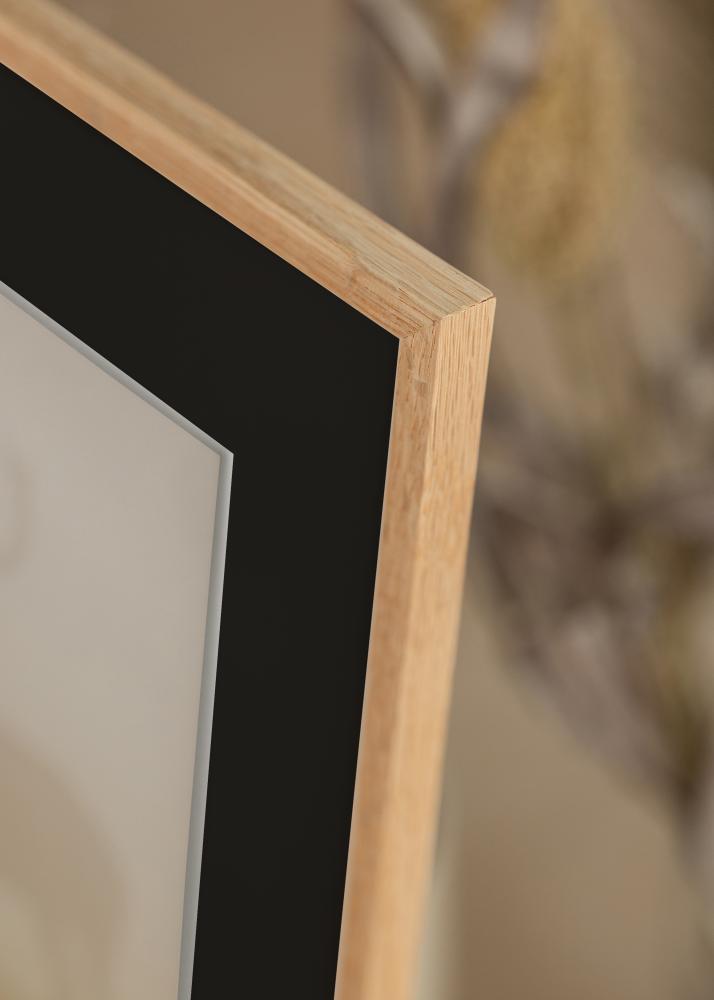 Πλαίσιο Λεπτή δρυός 40x50 cm - Πασπαρτού Μαύρος 12x16 inches