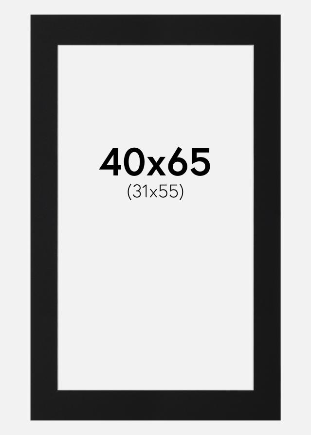 Πασπαρτού Μαύρο Πρότυπο (Λευκός Πυρήνας) 40x65 cm (31x55)