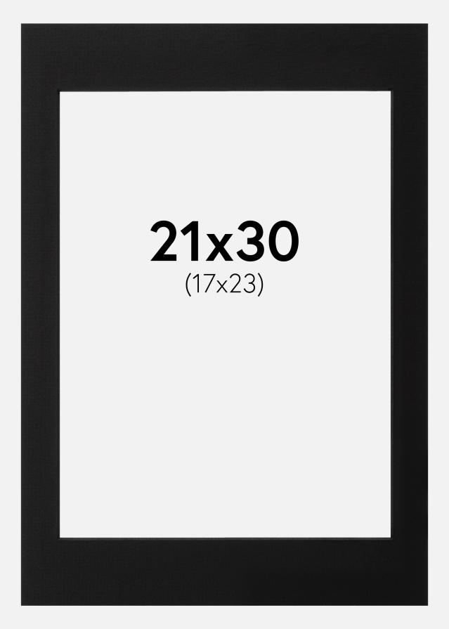 Πασπαρτού Μαύρος Μαύρος πυρήνας 21x30 cm (17x23)