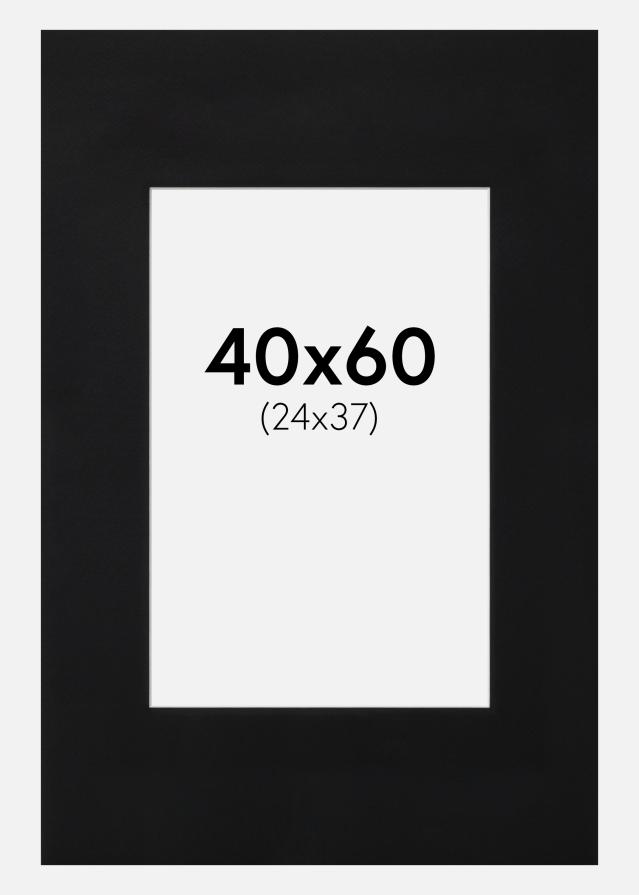 Πασπαρτού Μαύρος Πρότυπο Λευκό πυρήνας 40x60 cm (24x37)