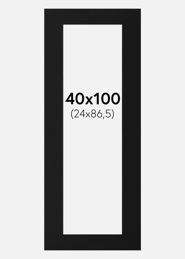 Πασπαρτού Μαύρο Πρότυπο (Λευκός Πυρήνας) 40x100 cm (24x86,5)