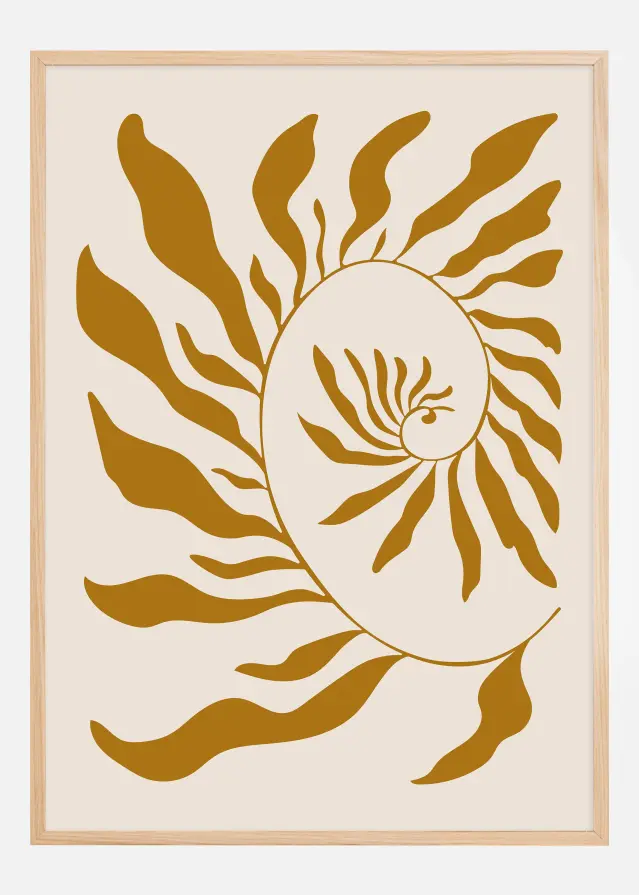 Flower Art Brown Αφίσα