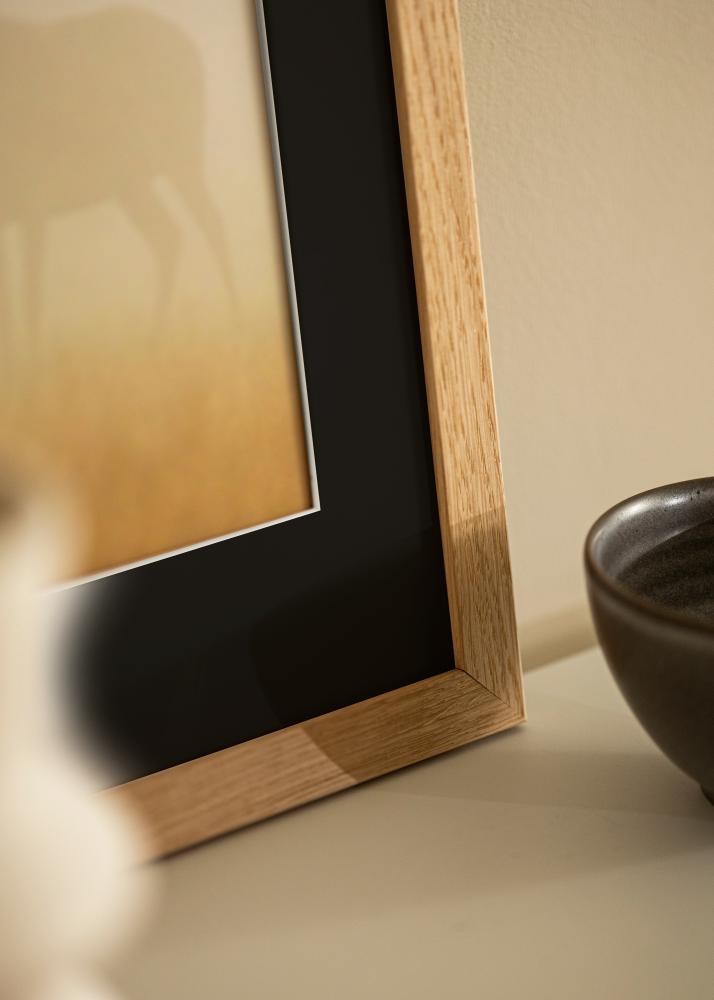 Πλαίσιο Trendline Δρυς 30x40 cm - Πασπαρτού Μαύρος 20x28 cm