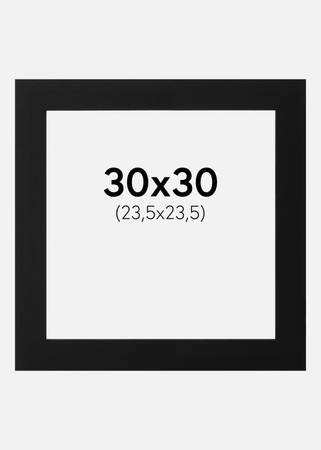 Πασπαρτού Μαύρος Μαύρος πυρήνας 30x30 cm (23,5x23,5)