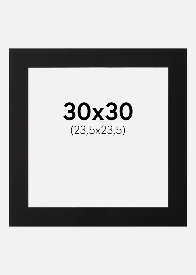 Πασπαρτού Μαύρος Μαύρος πυρήνας 30x30 cm (23,5x23,5)