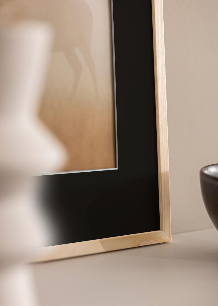 Πλαίσιο Galant πεύκο 30x30 cm - Πασπαρτού Μαύρος 8x8 inches