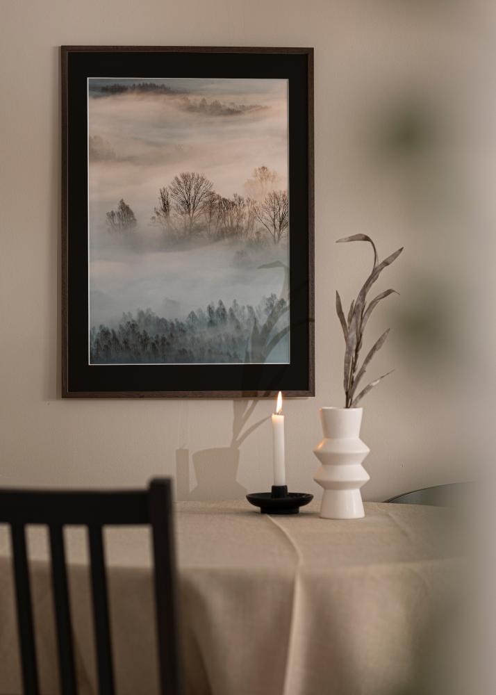 Πλαίσιο Edsbyn Καρυδιά 35x50 cm - Πασπαρτού Μαύρος 24x30 cm