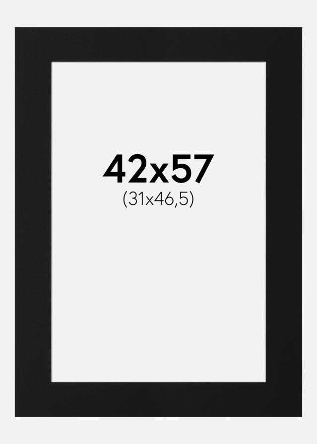 Πασπαρτού Μαύρο Πρότυπο (Λευκός Πυρήνας) 42x57 cm (31x46,5)