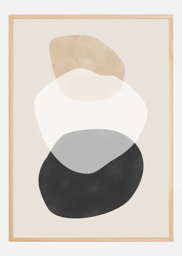 Beige Boho Shapes Artwork Αφίσα