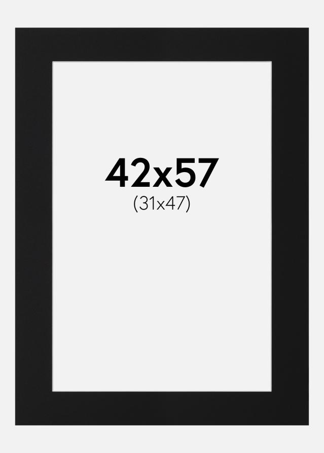 Πασπαρτού Μαύρο Πρότυπο (Λευκός Πυρήνας) 42x57 cm (31x47)