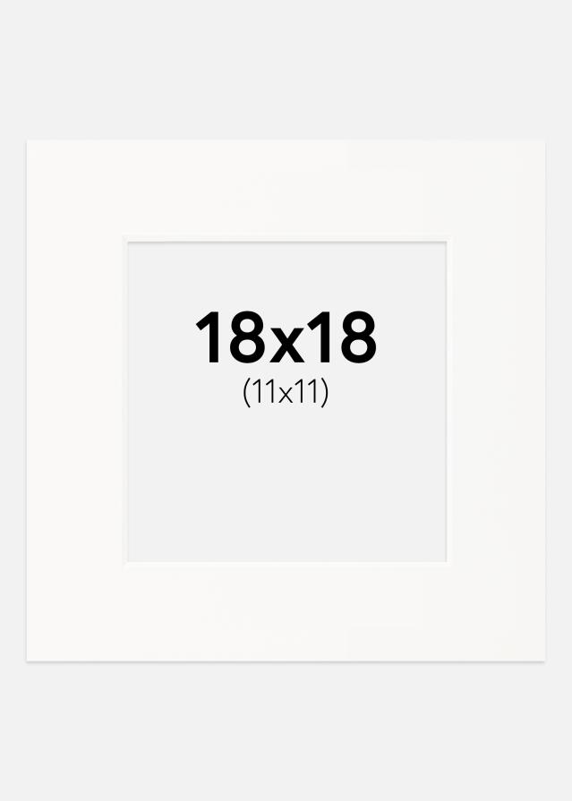 Πασπαρτού Εκκρεμής λευκός Λευκό πυρήνας 18x18 cm (11x11)