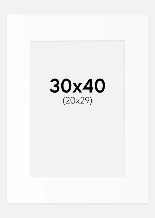 Πασπαρτού Λευκό Πρότυπο Λευκό πυρήνας 30x40 cm (20x29)