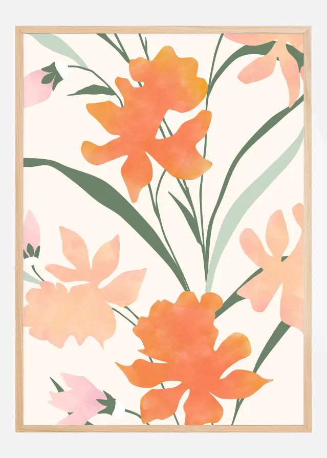 Orange Flowers Αφίσα