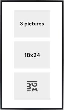 Edsbyn Κορνίζα κολάζ XIX Μαύρος - 3 Εικόνες (18x24 cm)