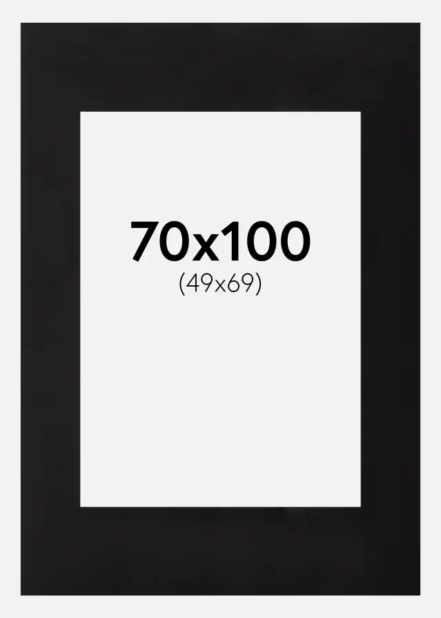 Πασπαρτού Μαύρος Μαύρος πυρήνας 70x100 cm (49x69)