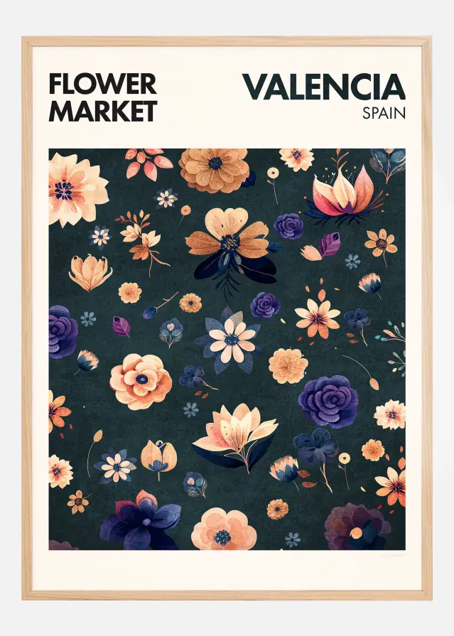 Flower Market - Valencia Αφίσα