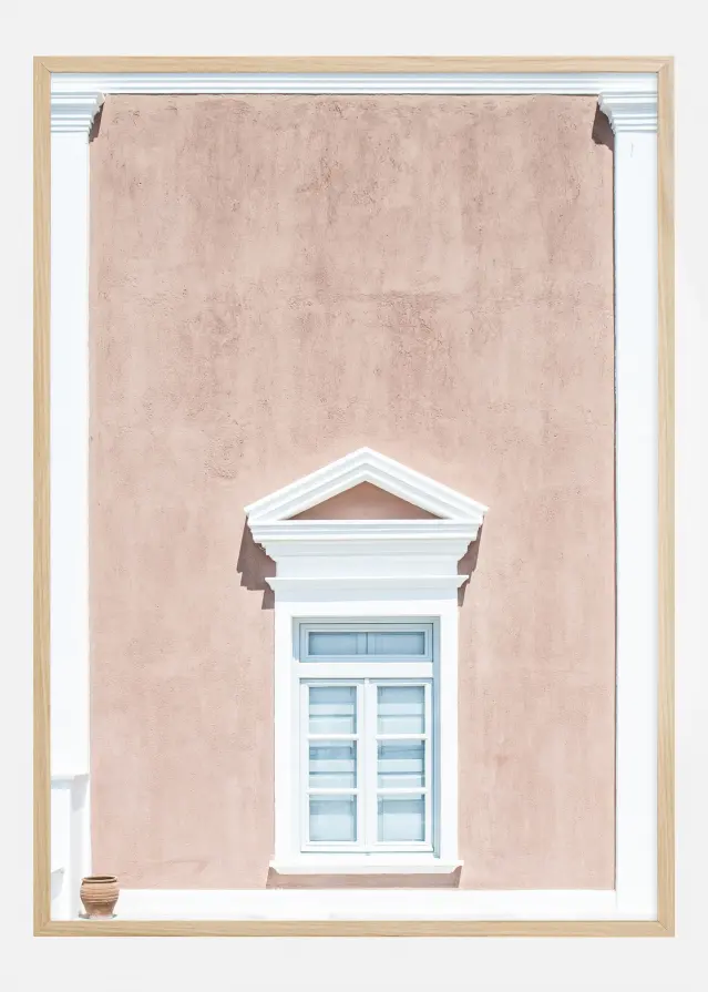 Pink wall and a pediment Αφίσα
