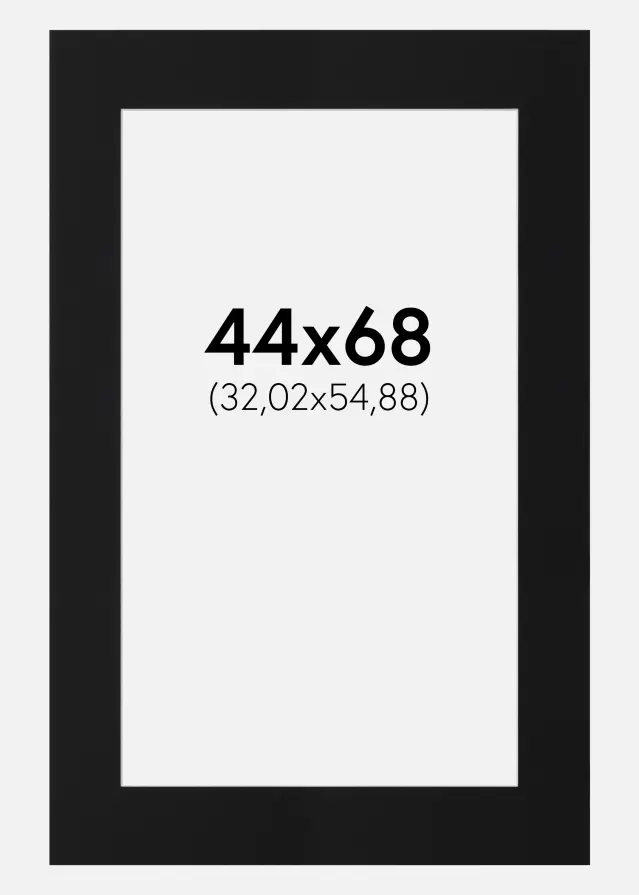 Πασπαρτού Μαύρο Πρότυπο (Λευκός Πυρήνας) 44x68 cm (32,02x54,88)