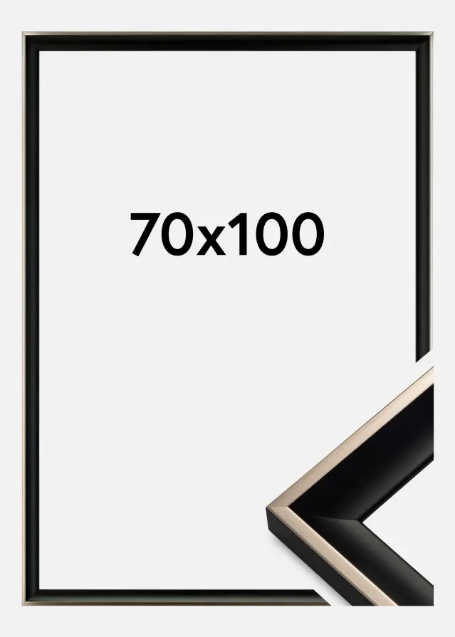 Πλαίσιο Öjaren Ακρυλικό γυαλί Μαύρο-ασημένιο 70x100 cm