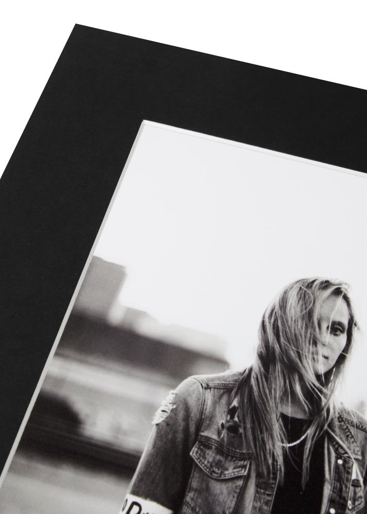 Πασπαρτού XXL Μαύρος Λευκό πυρήνας 50x50 cm (29x29)