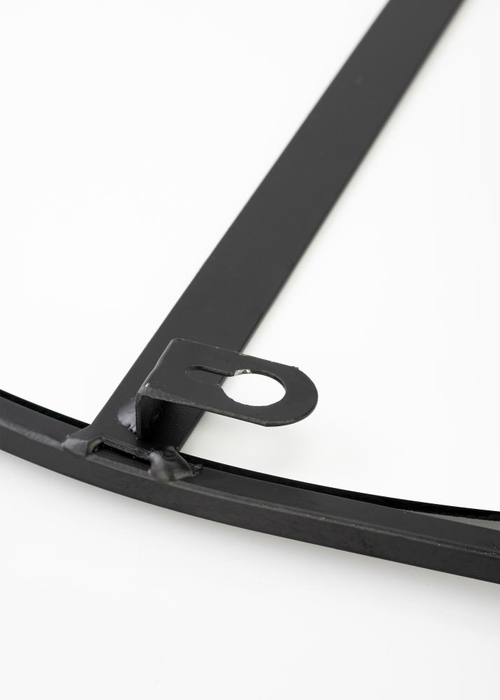 KAILA Κυκλικός Καθρέφτης με ράφι - Μαύρος 35x55 cm