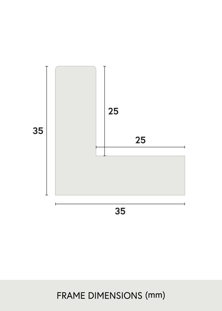 Πλαίσιο Sussex Ακρυλικό γυαλί Μαύρο/Χρυσό 30x30 cm