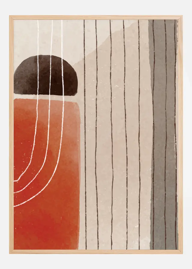 Orange Minimal Shapes III Αφίσα