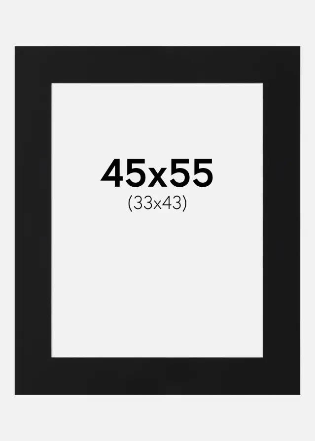 Πασπαρτού Μαύρο Πρότυπο (Λευκός Πυρήνας) 45x55 cm (33x43)