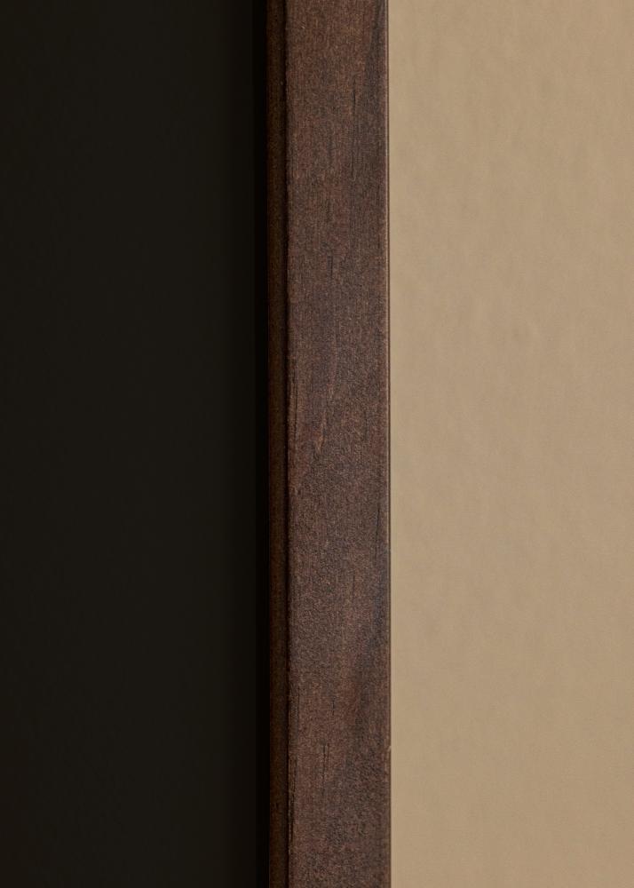 Πλαίσιο E-Line Καρυδιά 30x40 cm - Πασπαρτού Μαύρος 21x29,7 cm (A4)