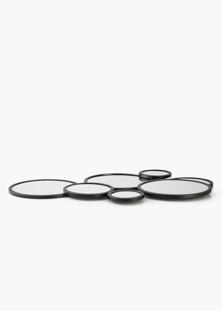 KAILA Καθρέφτης Bubbles - Μαύρος 72x43 cm