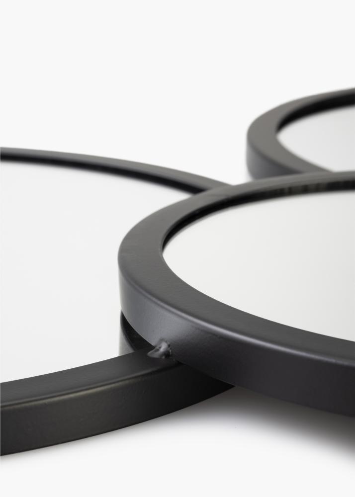 KAILA Καθρέφτης Bubbles - Μαύρος 72x43 cm