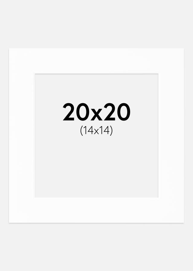 Πασπαρτού Canson Λευκό Λευκό πυρήνας 20x20 cm (14x14)