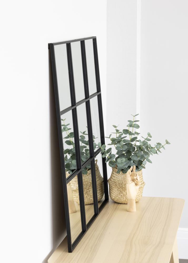 KAILA Καθρέφτης Squares - Μαύρος 90x90 cm