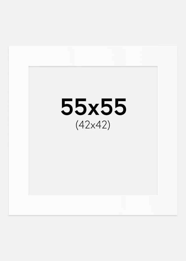 Πασπαρτού Λευκό Πρότυπο (Λευκός Πυρήνας) 55x55 cm (42x42)