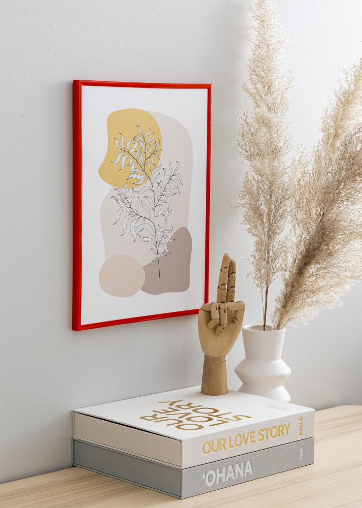 Πλαίσιο New Lifestyle Ανοιχτό κόκκινο 30x40 cm - Πασπαρτού Μαύρος