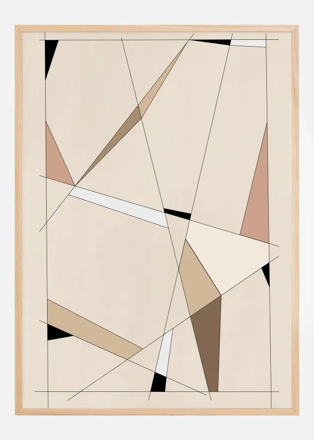 Geometric Beige art No.1 Αφίσα
