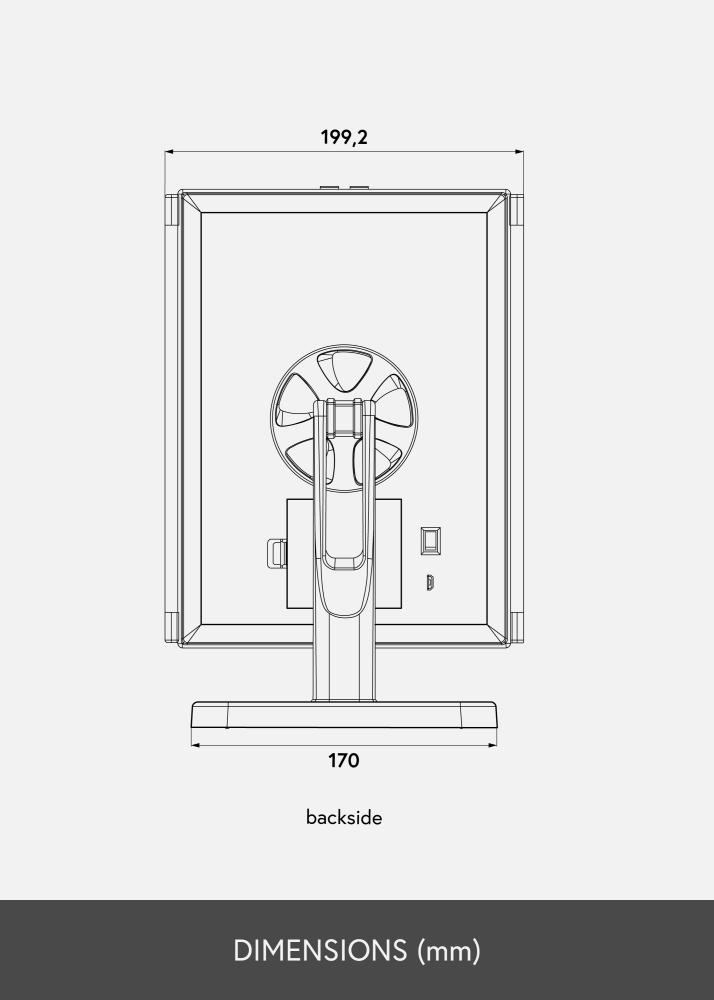 KAILA Καθρέφτης μακιγιάζ Fold II Μαύρος - 38x25 cm