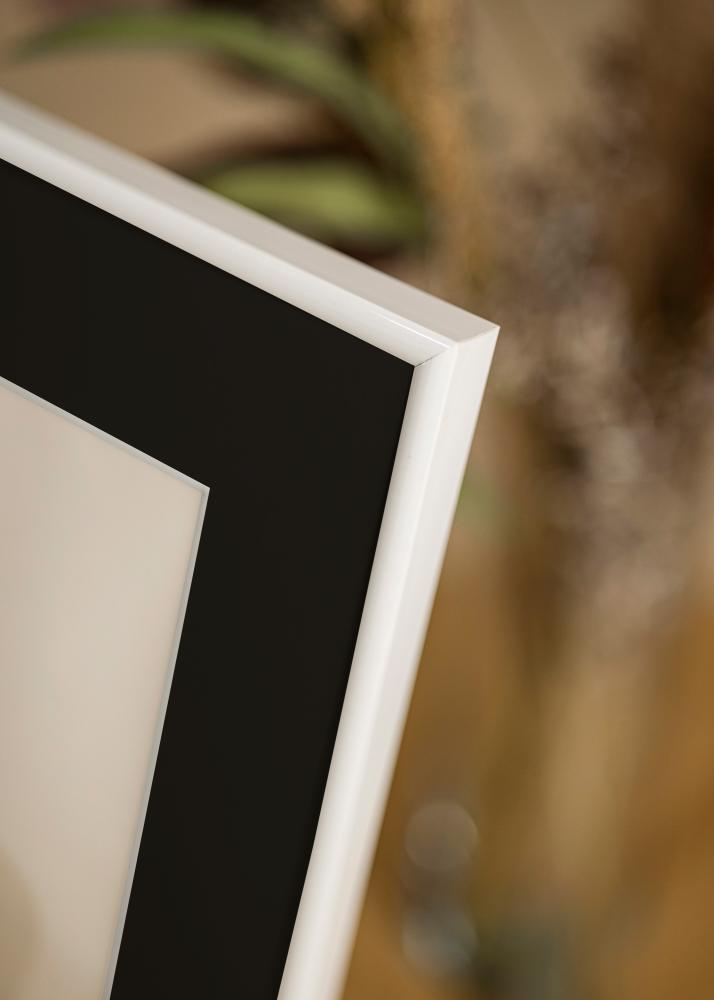 Πλαίσιο Victoria Λευκό 13x18 cm - Πασπαρτού Μαύρος 3,5x5 inches