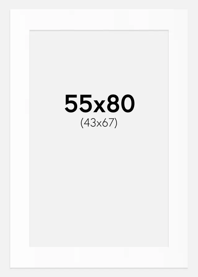 Πασπαρτού Λευκό Πρότυπο (Λευκός Πυρήνας) 55x80 cm (43x67)