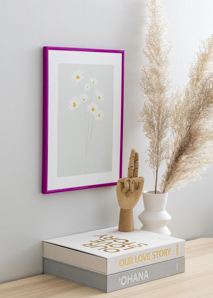 Πλαίσιο New Lifestyle Fuchsia 30x40 cm - Πασπαρτού Μαύρος 21x29,7 cm (A4)