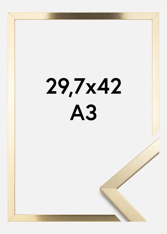 Πλαίσιο Trendy Ακρυλικό γυαλί Χρυσός 29,7x42 cm (A3)