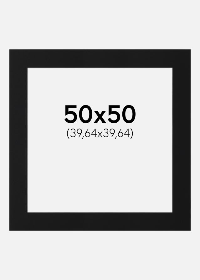 Πασπαρτού Μαύρο Πρότυπο (Λευκός Πυρήνας) 50x50 cm (39,64x39,64)