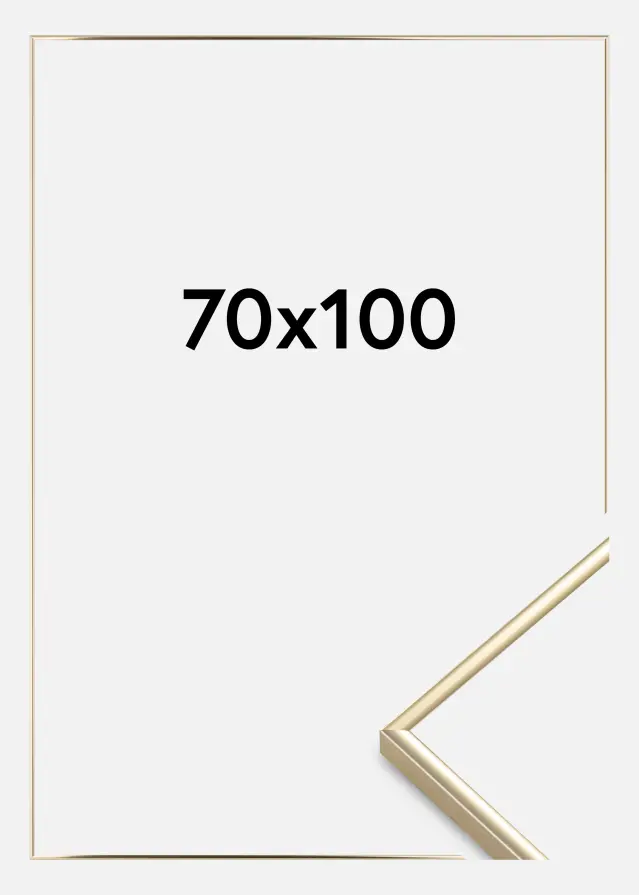 Πλαίσιο Visby Ακρυλικό γυαλί Λαμπερός Χρυσός 70x100 cm