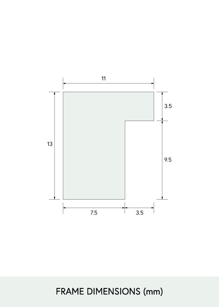 Πλαίσιο στενή βελανιδιά ακρυλικό γυαλί 32x32 cm