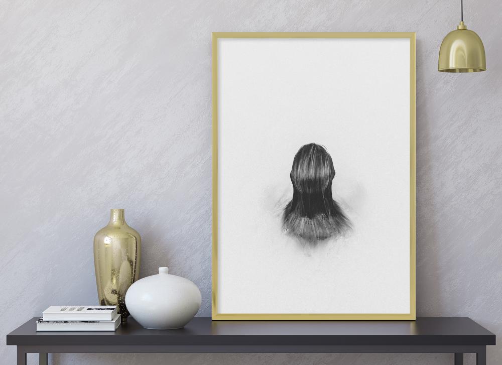 Πλαίσιο Αφίσα Frame Aluminum Gold 70x100 cm - Πασπαρτού Μαύρος 59,4x84 cm (A1)