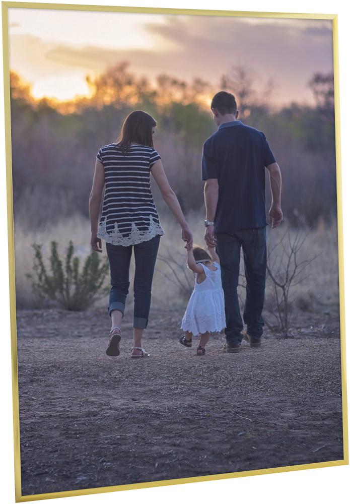 Πλαίσιο Αφίσα Frame Aluminum Gold 70x100 cm - Πασπαρτού Μαύρος 59,4x84 cm (A1)