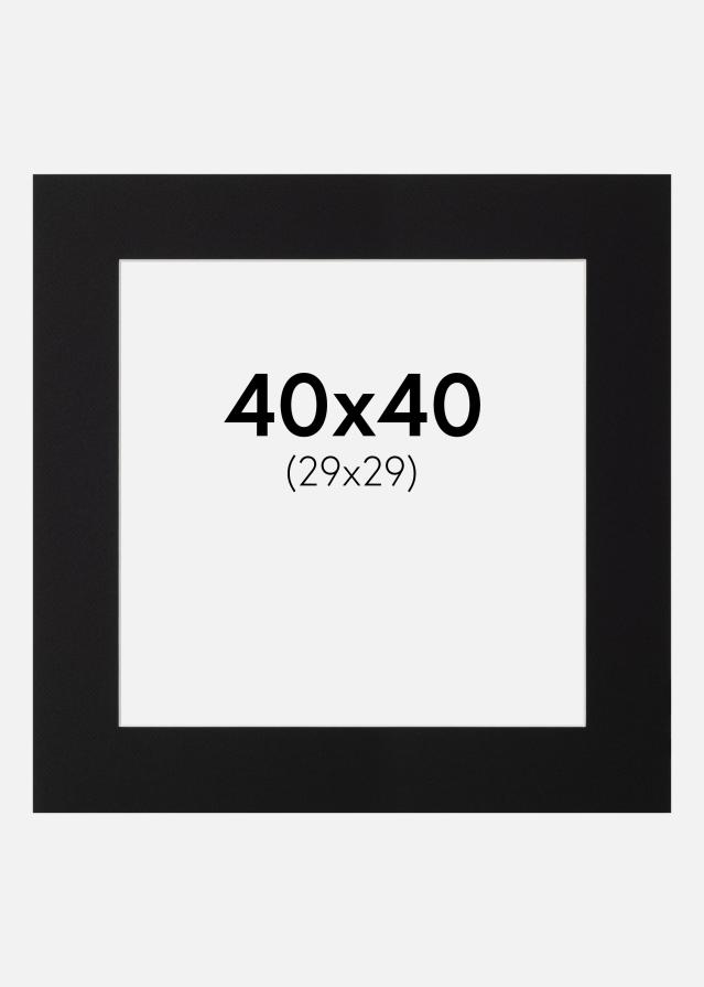 Πασπαρτού Μαύρος Πρότυπο Λευκό πυρήνας 40x40 cm (29x29)